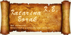 Katarina Borak vizit kartica